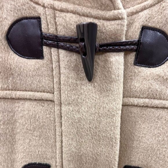 Ann Taylor Loft Camel Wool Toggle Coat with Hood - Picture 6 of 16